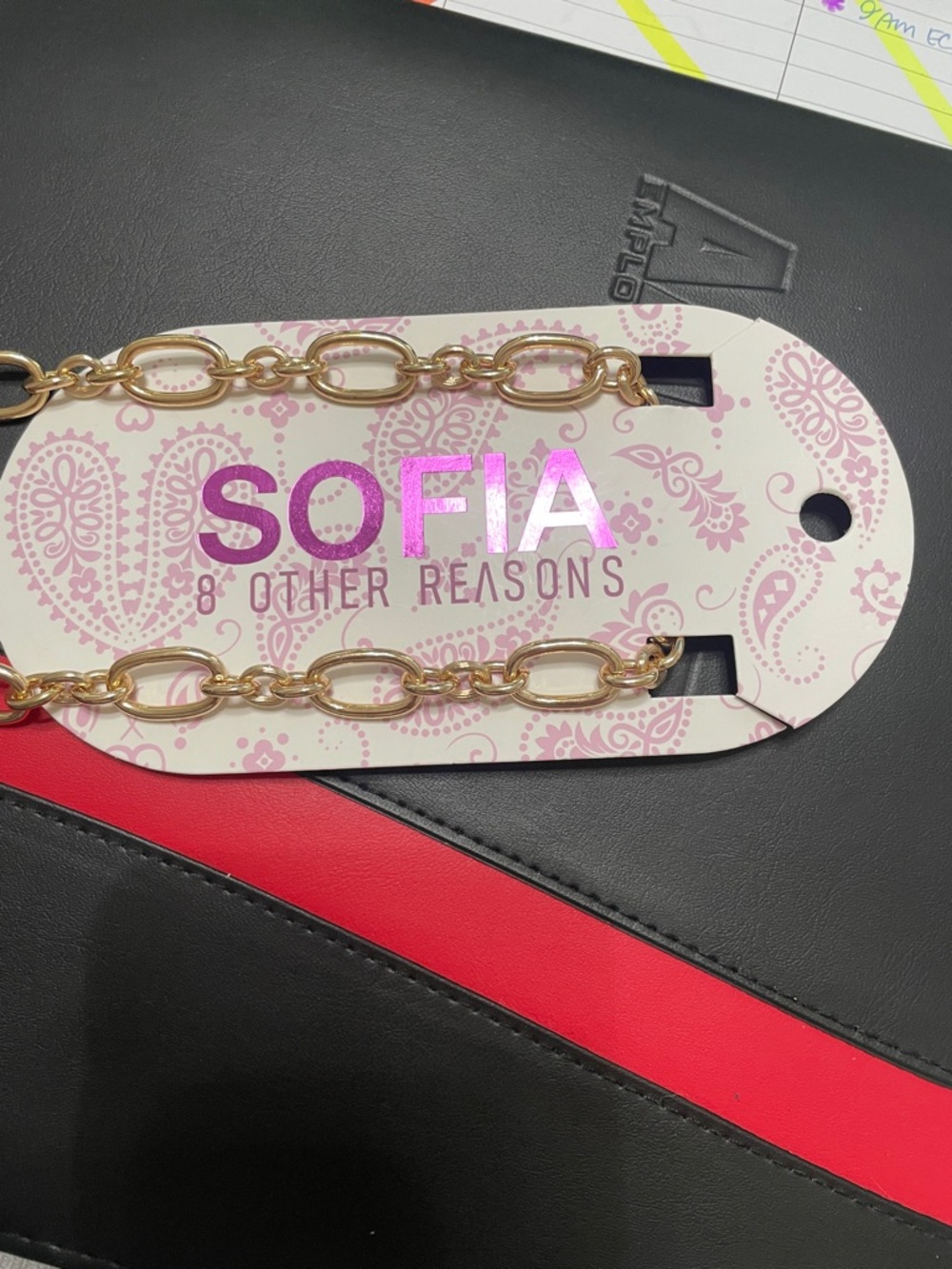Sofia 8 Other Reasons Gold Tone Oval Link Chain - Picture 2 of 3